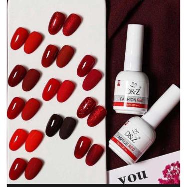 Imagem de Esmaltes Nova Coleção Red Fashion D&Z 12 Cores 12ml Uv/Led