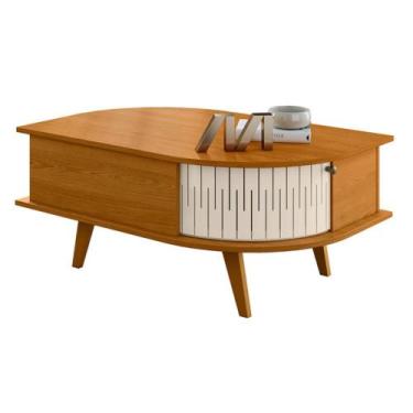 Imagem de Mesa de Centro com 1 Porta Áquila Cinamomo Off White - CasaH