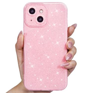 Imagem de Svanove Capa para iPhone 13 Mini com purpurina, brilhante, feminina, bonita, brilhante, brilhante, brilhante, brilhante, para mulheres e meninas, capa de plástico de gel de borracha de silicone macio