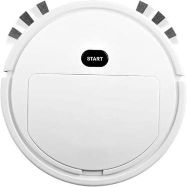 Imagem de Aspirador de Pó Robô 3 em 1,Varre,Aspira e Passa Pano Robô Aspirador Automático sem fio e USB Recarregável (Branco)