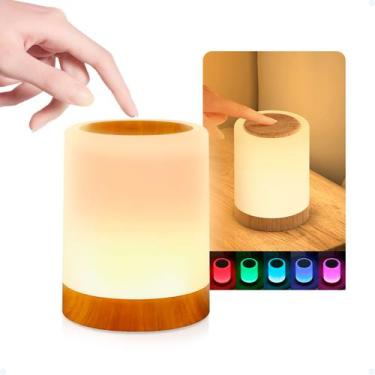 Imagem de Luminária Led Recarregável Moderna De Mesa Lâmpada Colorido - Minimen