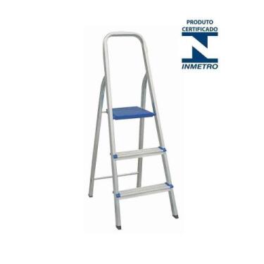 Imagem de Escada de Alumínio Doméstica com 3 Degraus - REAL ESCADAS-REAL-003