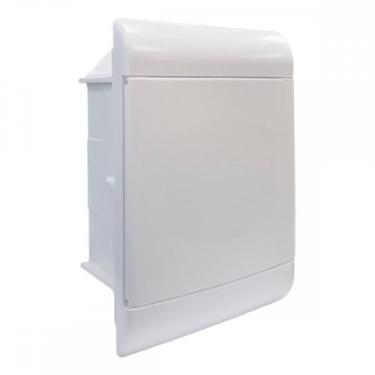 Imagem de Centrinho Steck Pvc Embutir Branco Para 5 Disjuntores Din Sem Barramen