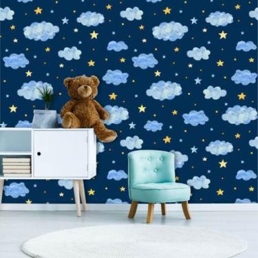 Imagem de Papel de Parede Vinil Autocolante Baby Céu Estrelado 250 - Inove Papéi
