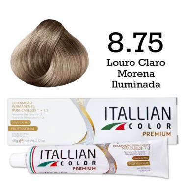 Imagem de Coloração 8.75 Louro Claro Morena Iluminada  Itallian Color
