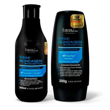 Imagem de Kit Shampoo e Condicionador Blindagem Capilar Forever Liss