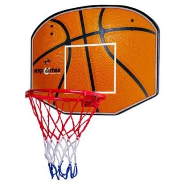 Imagem de Tabela de Basquete Infantil e Adulto c/Aro Suporte Rede e Acessórios Unitoys