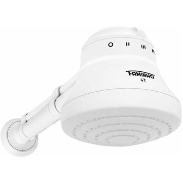 Imagem de Chuveiro Ducha Faminho Seletor 4 Temperaturas Cano de 30cm Chuveirinho Manual Branco Fame