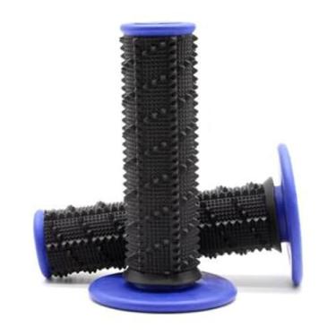 Imagem de Wai Danie 1 par de pegas universais para esportes motorizados, 22 mm, compatível com Yamaha PW80 Kawasaki, BMW, Suzuki, quadriciclos de bolso (preto/azul)