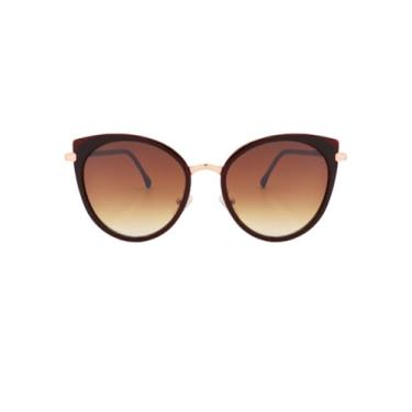 Imagem de Óculos de Sol Modelo London Gatinho Armação Premium Vintage Clássico Retrô Blogueira Praia UV400 Feminino - Cacife Brand (Marrom)