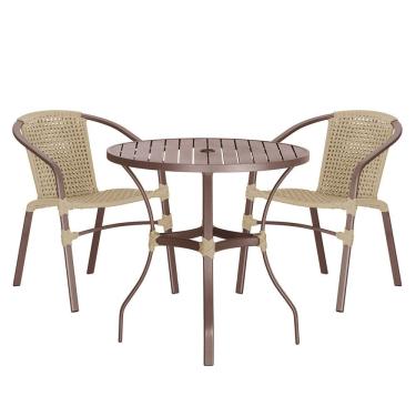 Imagem de 02 Cadeiras Floripa e Mesa Roma Trama 