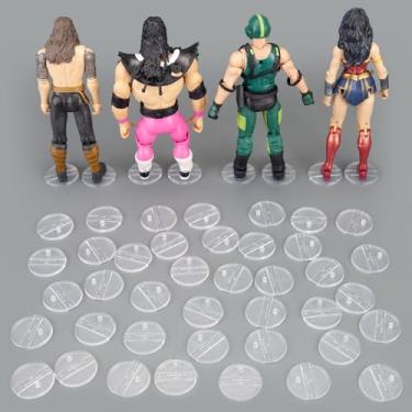 Imagem de SIXPOINTS Suporte Para Bonecos De Ação 6" Com 36 Peças, Base Plástico Transparente, Compatível Brinquedos Marvel Legends/Dc/Gi Joe/Motu 1/12 (36 Peças Redondas (Transparente 2))