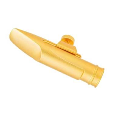 Imagem de menolana Boquilha de latão para saxofone alto, acessórios compactos para instrumentos musicais, prática com abraçadeira, boquilha de metal, presentes, 6c