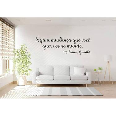 Imagem de Adesivo De Parede Frase Mahatma Gandhi