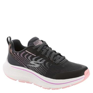 Imagem de Skechers Tênis feminino Go Run Consistent 2.0 respirável confortável, Preto/Multi, 40