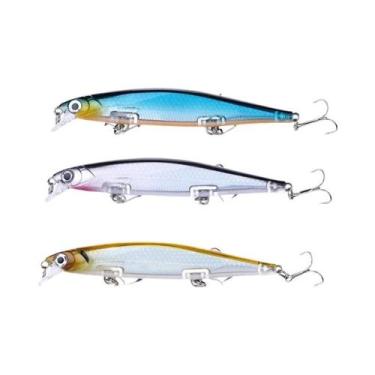 Imagem de Isca Artificial Laser Hard Minnow 13g 11cm Com Olhos 3D, Ação Lenta E 