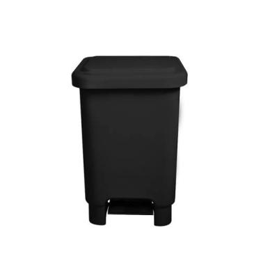 Imagem de Lixeira 25L Quadrada C/Pedal - JSN, Preto
