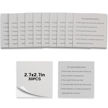 Imagem de Pacote com 30 Kit de reparo de remendo de piscina de TPU autoadesivo, adesivos infláveis à prova d'água, adesivos flutuantes para colchão de ar, boias de piscina, barracas, infláveis (pacote com 30)