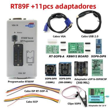 Imagem de Universal USB Programador Repair Tools, LCD VGA, RT809F, ISP Serial, R