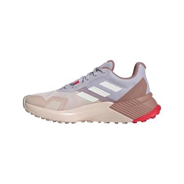 Imagem de adidas Tênis feminino de corrida em trilha, Putty Mauve/Off White/Pure Ruby, 41