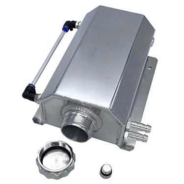 Imagem de ACCYPRO Tanque De Expansão Refrigerante Radiador Alumínio Universal 2L, Reservatório Água Recuperação (Cromado)