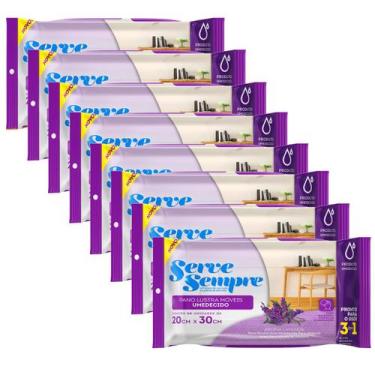 Imagem de Kit 8 unidades Lenços Umedecidos de Limpeza Limpa Móveis - Serve Sempr
