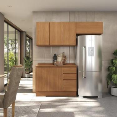 Imagem de Cozinha Modulada Compacta 200cm 06 Portas 3 Gavetas Ciela Kappesberg, 