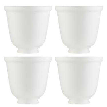 Imagem de KLOSM Pacote com 4 peças de substituição para abajur de vidro fosco com abertura ajustável de 4,16 cm para ventilador de teto, luminária pendente de arandela de parede