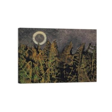 Imagem de Abstrato lona wall art pinturas famosas-Floresta-Poster e impressões para decoração casa pronta para pendurar 50x70cm20x27in Tela Embrulhada