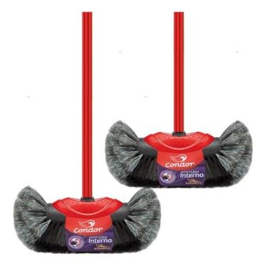 Imagem de Kit 2 Vassoura Pelo Porcelanato Laminado Teto Com Cabo Condor