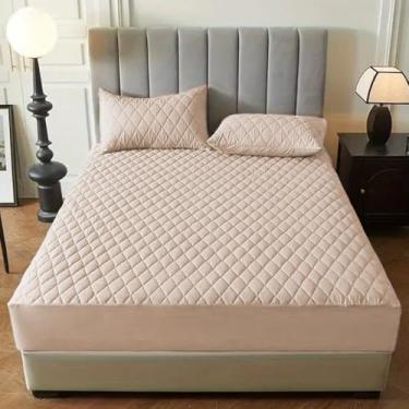 Imagem de Capa Para Colchão Impermeavel Matelado Com Elastico Premium(Avelã,Berço)