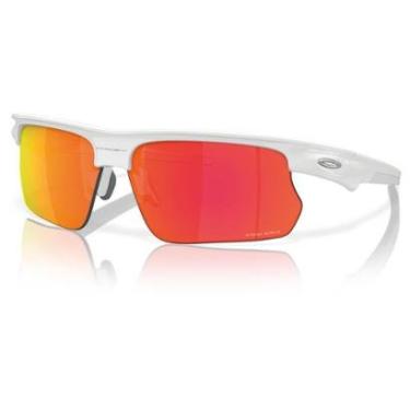 Imagem de Óculos de Sol Oakley BiSphaera Polished White Prizm Ruby-Masculino