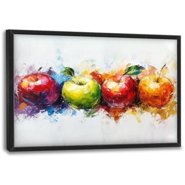 Imagem de Kylora Arte de parede em tela de maçãs, abstratas, imagens de maçã, decoração de parede, impressão de frutas, arte moderna, decoração de escritório para banheiro, quarto, sala de jantar, sala de estar
