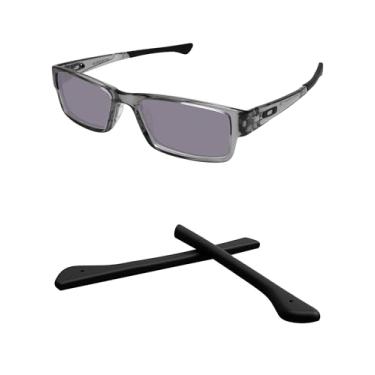 Imagem de Kygear 1 par de alças de braço de substituição de silicone preto, mangas de borracha de silicone para Oakley Airdrop OX8046, capas de braço de óculos antiderrapantes