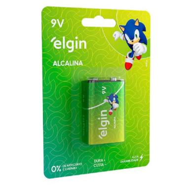 Imagem de Bateria Alcalina Elgin com 1 unidade 9V Pilha