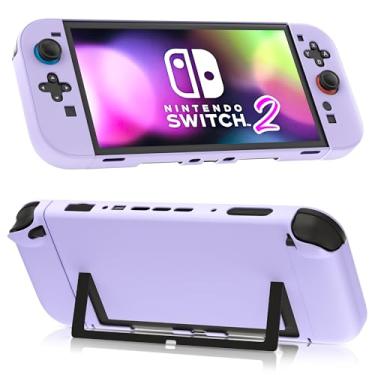 Imagem de Capa para Nintendo Switch 2 (2025), capa protetora FANPL para Switch 2 e controle Joy Con. Forte e durável, não cai facilmente (roxa)