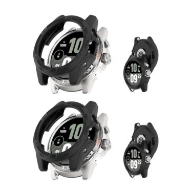 Imagem de Capa para Ticwatch Atlas, capa NOUKAJU Smartwatch TPU material, fácil de instalar, à prova de quedas, macia, capa protetora para smartwatch Ticwatch Atlas (preto + preto)