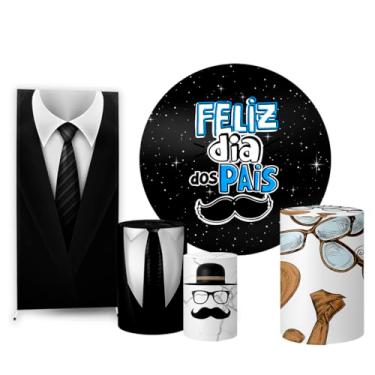 Imagem de Trio Capas Cilindro + Painel Redondo Sublimado + Lateral Dia dos Pais (K2PAI0013)