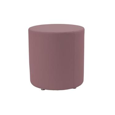 Imagem de Factory Direct Partners Otomano redondo Everday 45,7 cm; banqueta estofada de vinil para espaços pequenos, leve e modular para assentos extras, descanso ou apoio para os pés, 48 cm de altura
