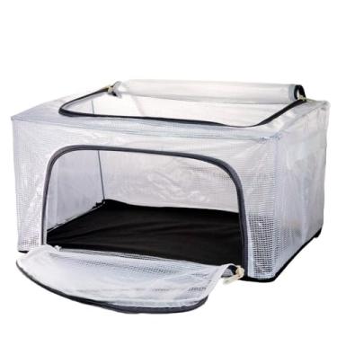 Imagem de Caixa Organizadora Multiuso, 59 x 41 x 39 cm, 100 Litros, PVC e Poliéster, Transparente