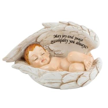 Imagem de IEUDNS Estátua do Menino Jesus Presépio Escultura Decoração Artesanato Escultura Religiosa Ornamento de Resina para Mesa Armário de Inauguração