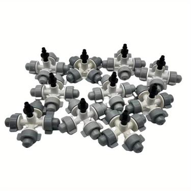 Imagem de WOVSTNOV Pacote com 10 pulverizadores de irrigação por gotejamento com bocal atomizante 4/7 mm micro aspersor de jardim equipamento de irrigação de resfriamento para gramado vegetais, estufa (WP36-1)