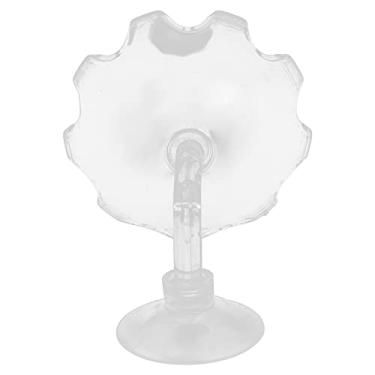 Imagem de Conjunto de pratos de alimentação de camarão de aquário, recipiente transparente de alimentador de acrílico com copo de sucção, pegados de répteis menores tigela de alimentador de