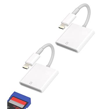 Imagem de Leitor de cartão SD para iPhone e câmera Dongle Lightning Acessórios (2 unidades) para Apple MFI Certified Photo Photography Viewer Adaptador para 14 13 12 11 Pro Max X Xs XR 8 7 Plus Se para iPad Air