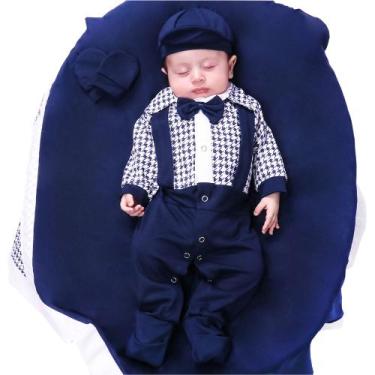 Imagem de Saída de Maternidade Menino Aconchego Suspensório Miguel Marinho 04 Pe