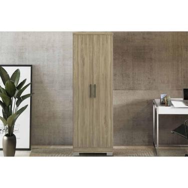 Imagem de Armário Multiuso Lavanderia 424 c/ 2 Portas e Pés Noce - Carraro