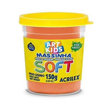 Imagem de Massinha De Modelar Soft Acrilex Pote 150g Laranja Ref. 105