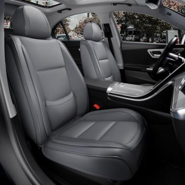 Imagem de Capas de assento de carro assentos dianteiros, capas de assento de couro universais para a maioria dos veículos, caminhonete SUV, acessórios de cobertura total para assentos automotivos (bancos