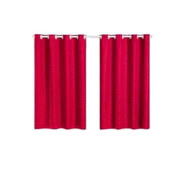 Imagem de Cortina Blackout Blecaute Pvc Com Tecido Xadrez 2,80 X 1,60(Vermelho)