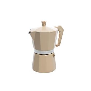 Imagem de Cafeteira Italiana Wolff 300ml em Alumínio Cabo Plástico 6 Doses Bege Fosca
